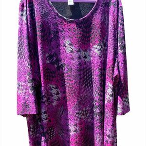 Purple/black tunic